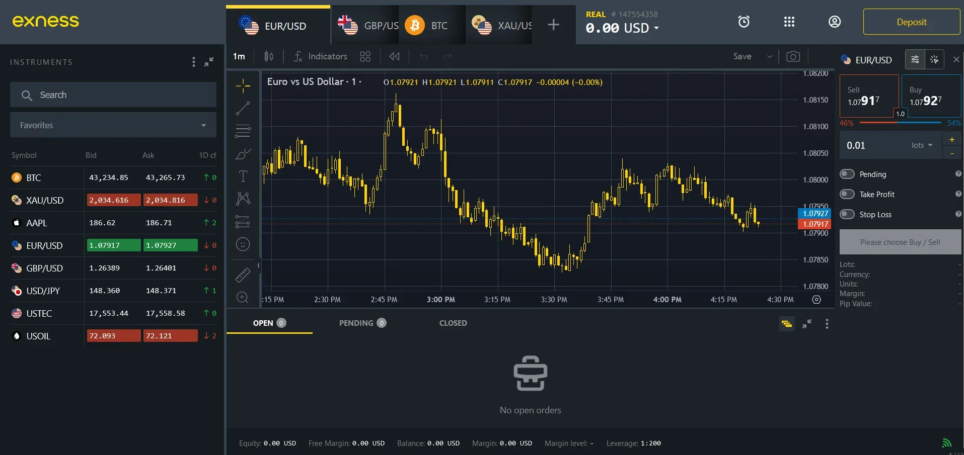 Exness Web Terminal